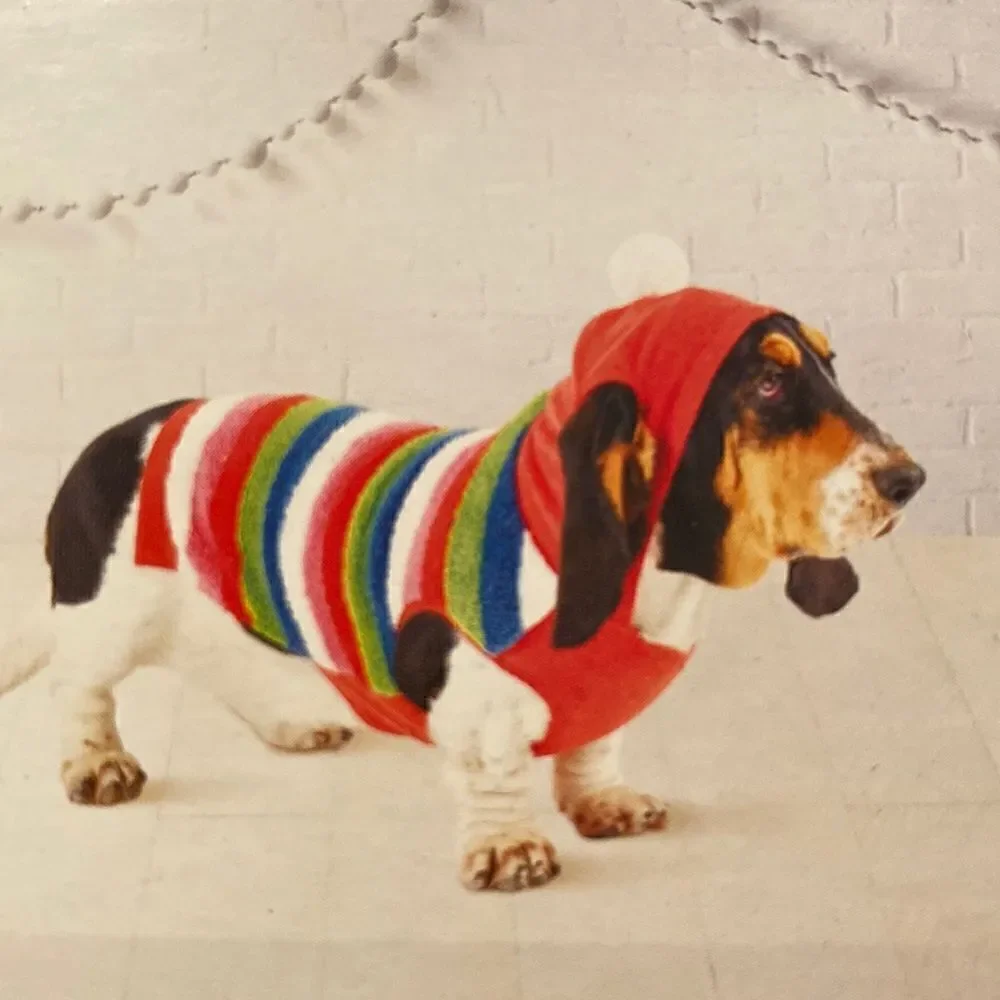 Pet Christmas Hoodie fits Dogs up to 80lbs Size L NWT